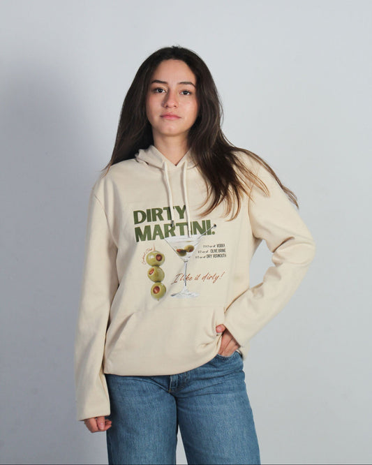 Dirty Martini Cocktail Club Hoodie - Beige