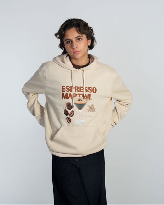 Espresso Martini Cocktail Club Hoodie - Beige